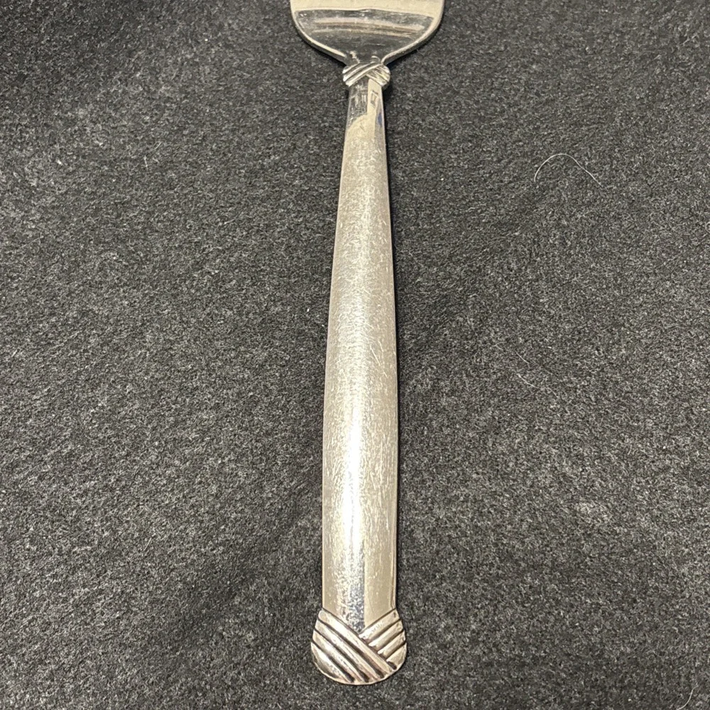 Oneida Rattan 4 Prong Cold Meat Fork Stainless Serving Utensil 8 1/4in USA